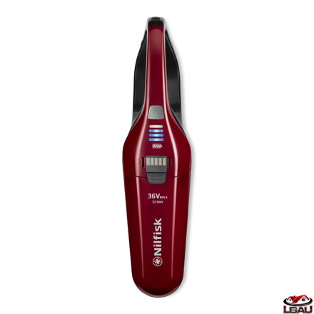 Nilfisk EASY 36V ČERVENÝ s príslušenstvom 128390011 - Domáci batériový vysávač 2 IN 1