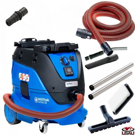 Nilfisk ATTIX 33-2L IC 107412103 - Priemyselný mokro-suchý vysávač s automatickým oklepom