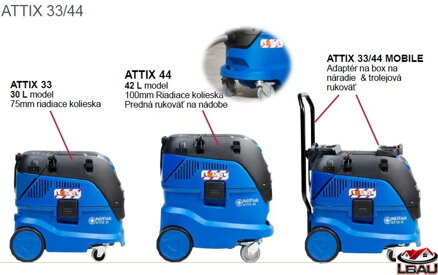 Nilfisk ATTIX 33-2L IC 107412103 - Priemyselný mokro-suchý vysávač s automatickým oklepom