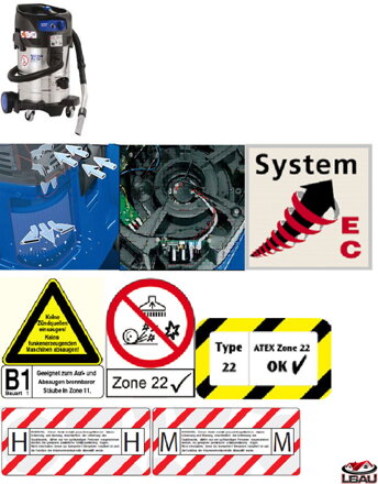 Nilfisk ATTIX 40-0M PC TYPE 22 107400410 - Priemyselný bezpečnostný vysávač ATEX Zóna 22 Z22