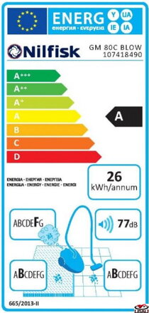 Nilfisk GM80C Blow 107418490 - Kvalitný vysávač na suché vysávanie