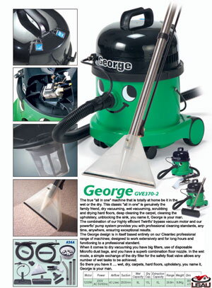 Numatic GVE370 George - Kobercový extraktor s vysávačom 2-IN-1 GVE370
