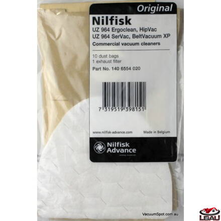 Nilfisk filtračné papierové sáčky vrátane predfiltra pre vysávač UZ964 10ks 1406554020
